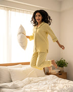 Velure Soothing Mustard Cotton Night Suit