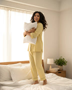 Velure Soothing Mustard Cotton Night Suit