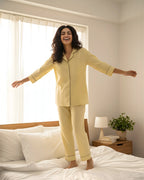 Velure Soothing Mustard Cotton Night Suit