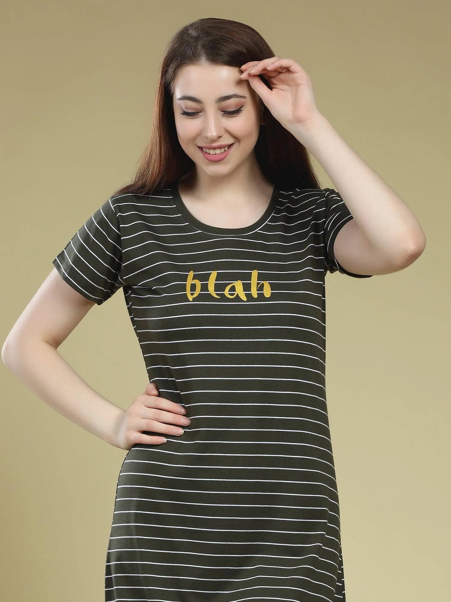 Blah Short Nighty for Women - Main Image