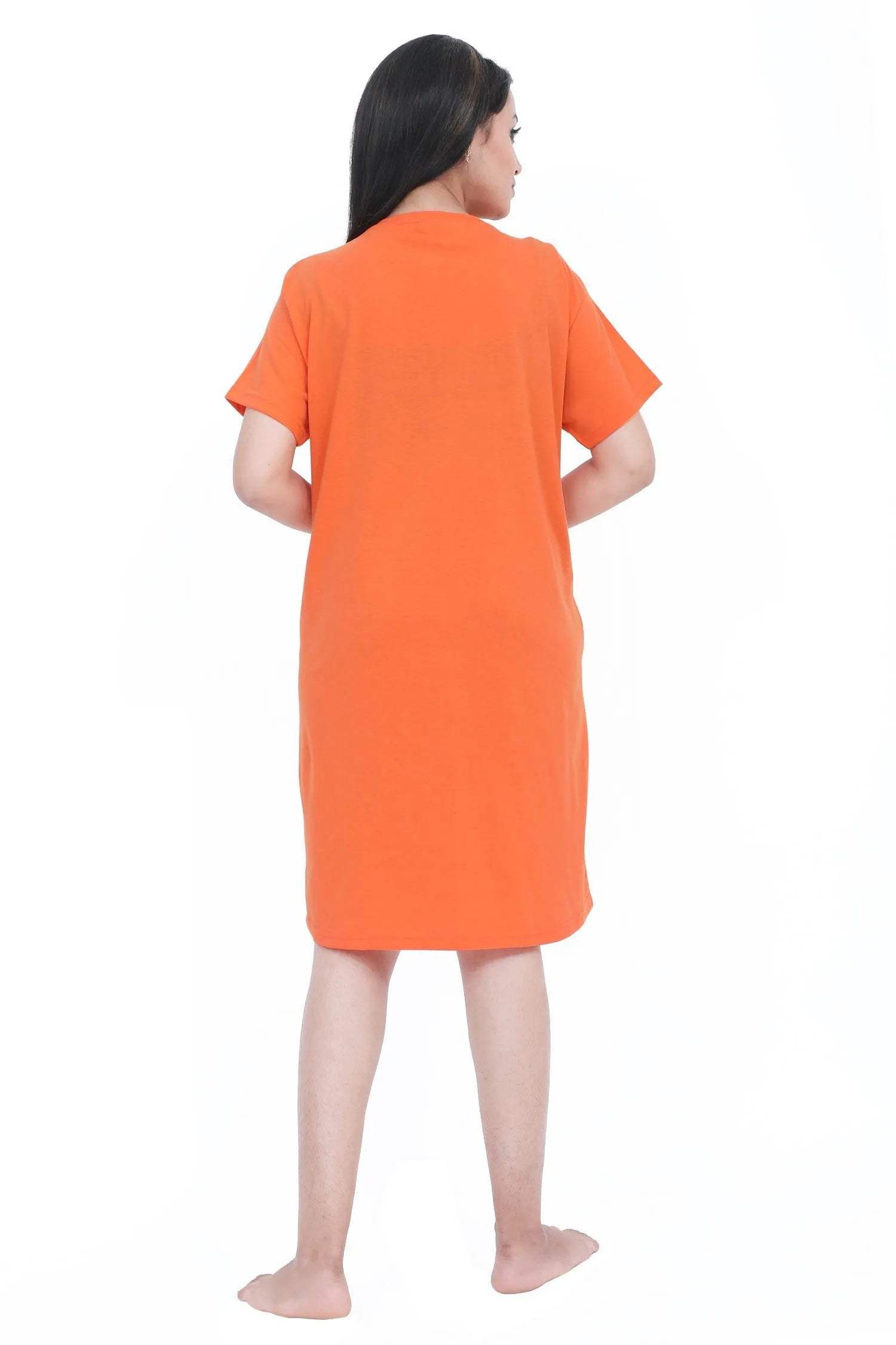 Velure Snoopy Dog Short Nighty - Velure - Short Nighty - Cotton, Half Sleeves, Knee Length, Printed, Round neck