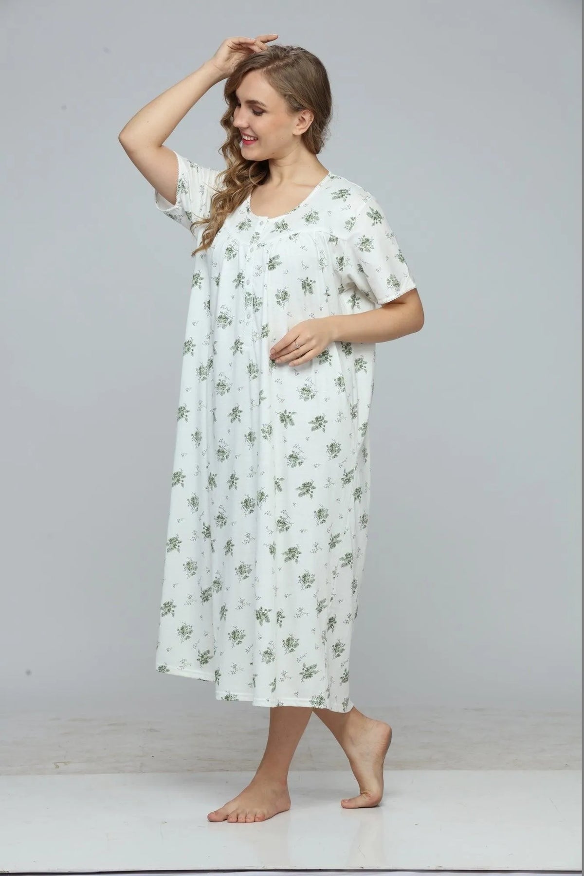 Velure Blooming Beauty Print Cotton Short Nightdress