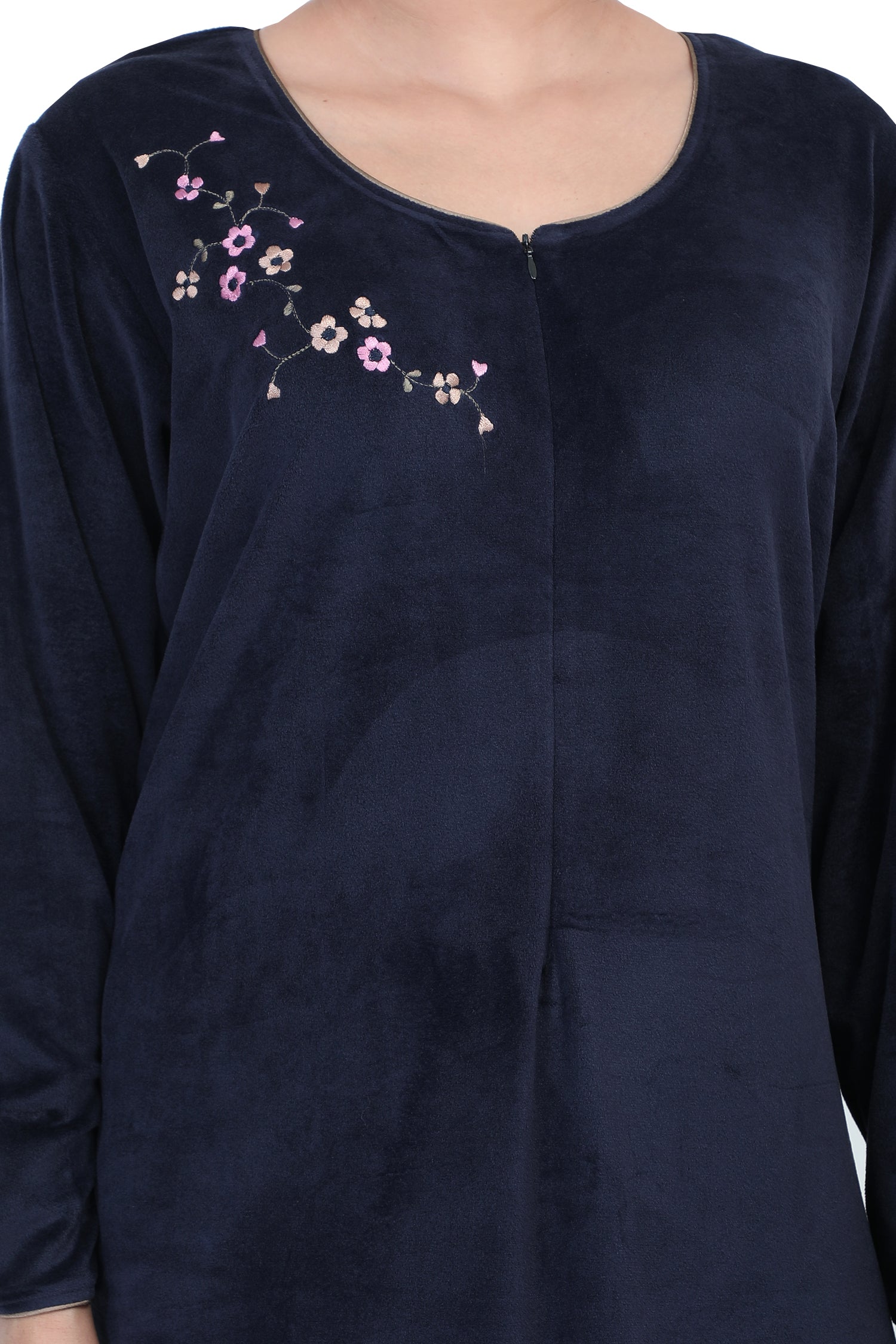 Dreamy Casual Cozy Embroidered Nighty