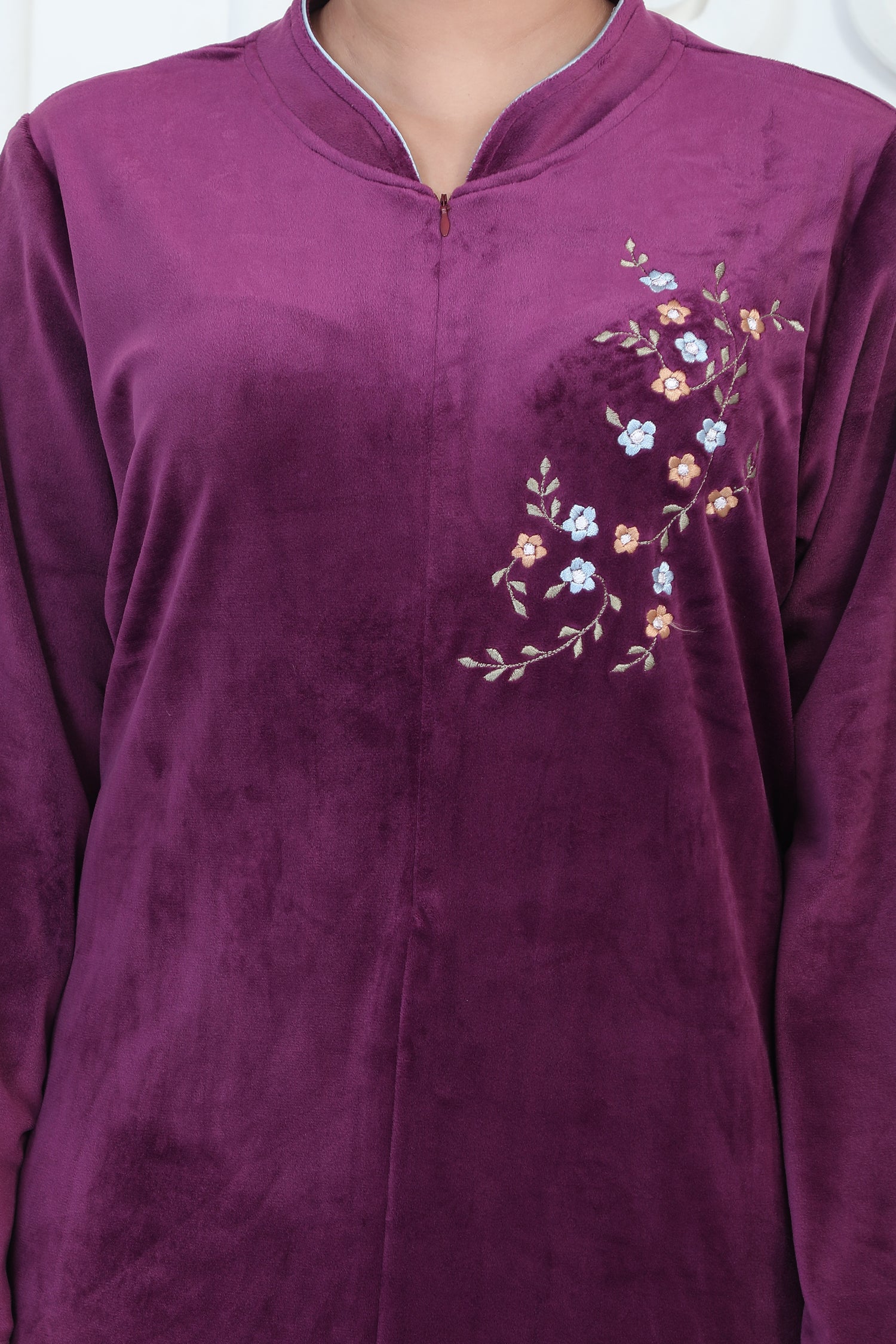 Floral Embroidered Tunic Stylish Nighty