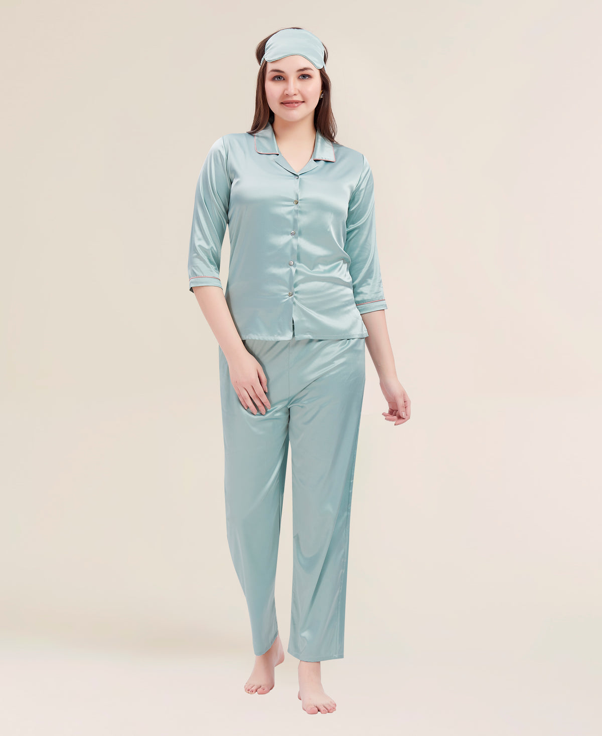 Velure Refined Blossy Satin Night Suit