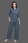 Velure Grey Classic Palazzo Co-ord Set