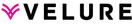 VELURE logo with pink and black design