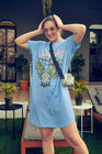 Blue T-Shirt Short Nighty
