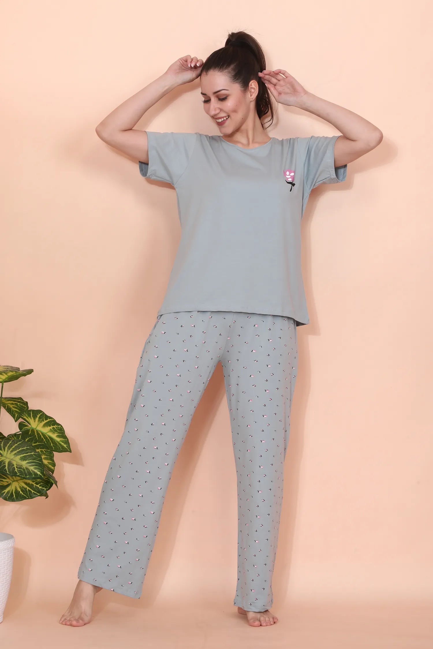 Velure Dreamy Floral Print Pajama Set