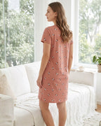Velure Lazy Cute Puppy Print Short Nighty