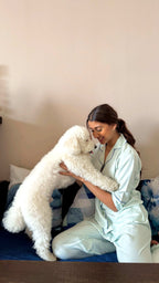 Velure Mint Cotton Essence Night Suit - Velure - - 3/4 Sleeves, Collar Neck, Cotton, Detail-scallop, Front Button Open, Full Length Pant