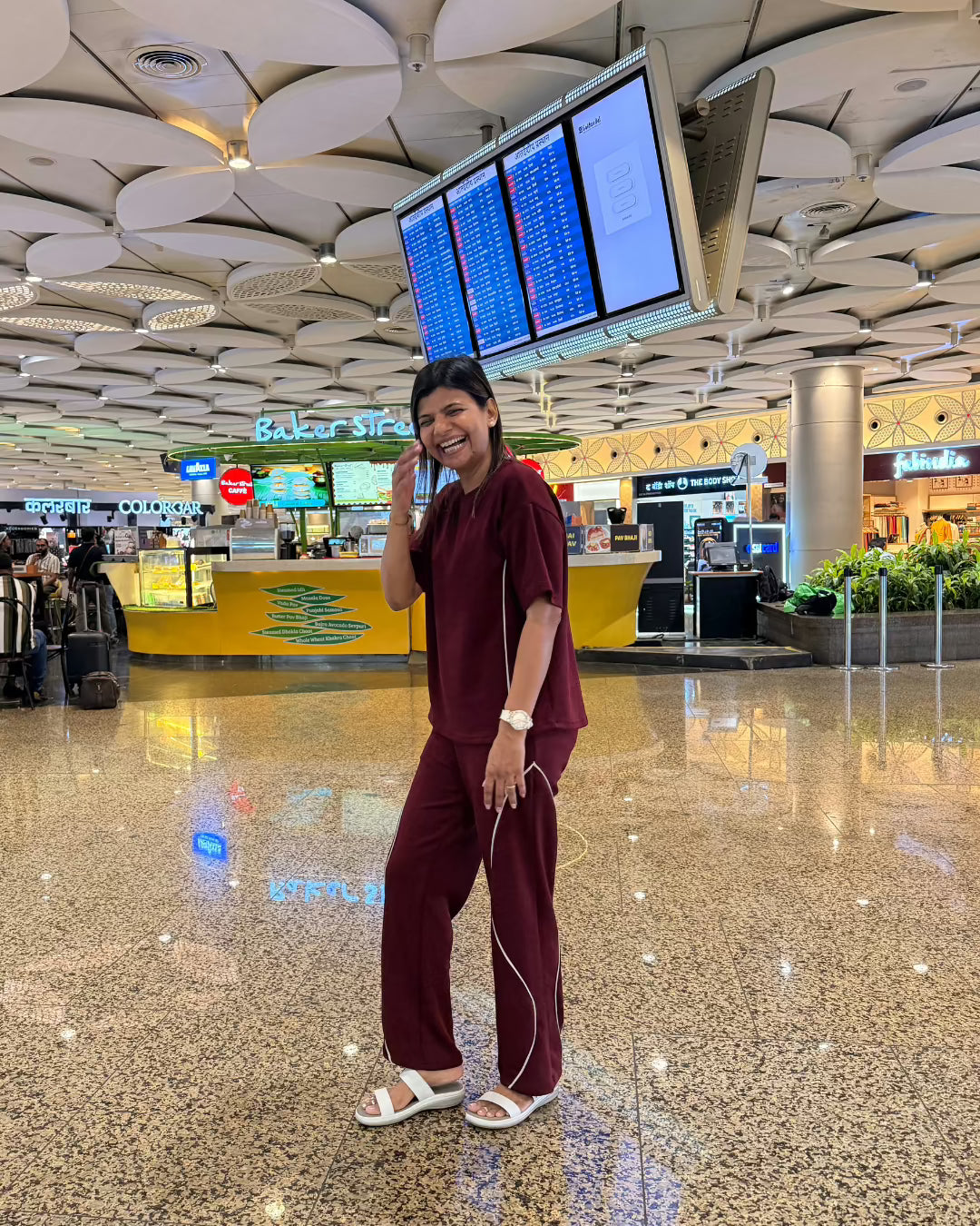 Velure Maroon Serene Travel Set
