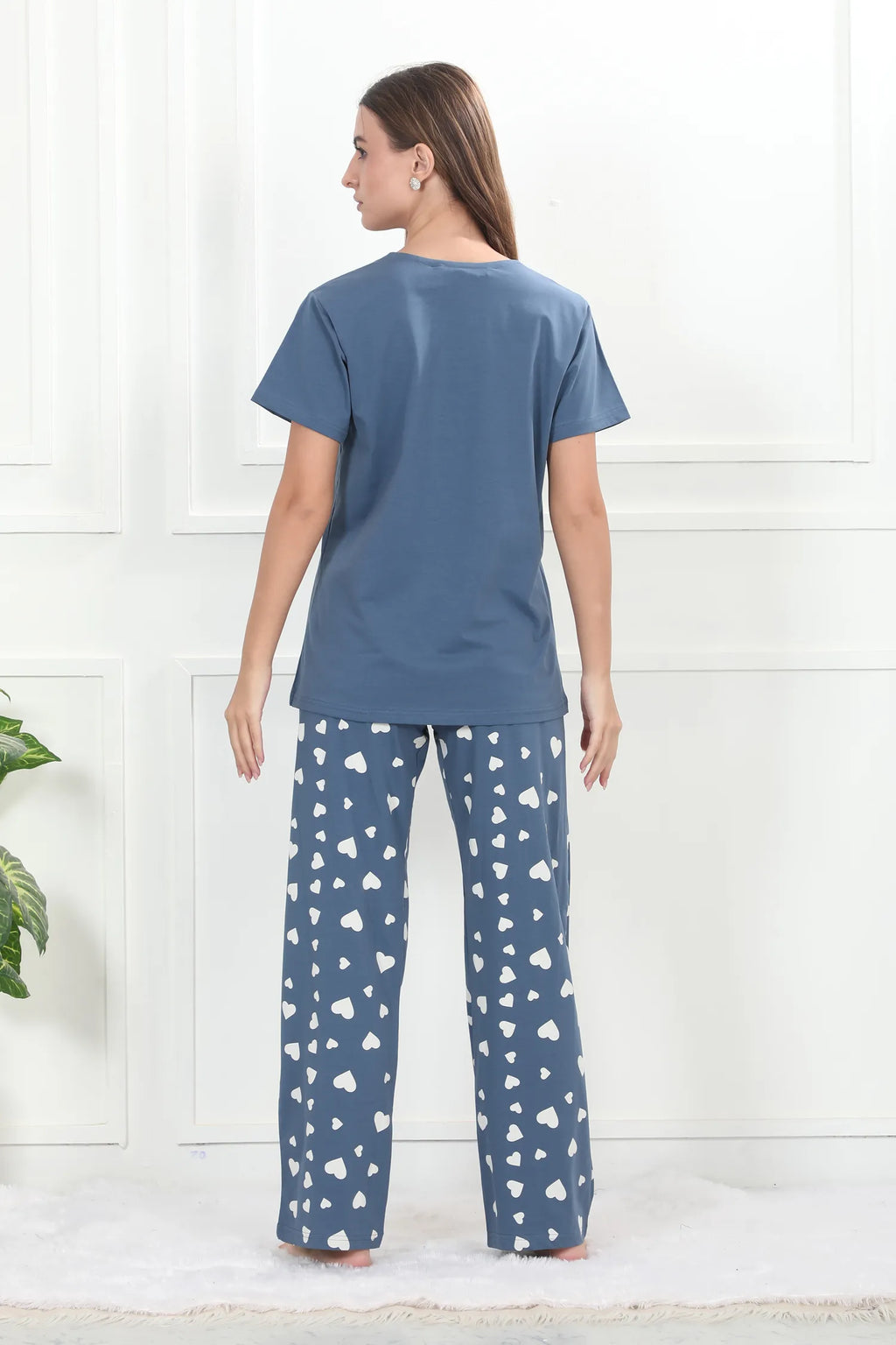 Velure All Over Hearts Print Pajama Set