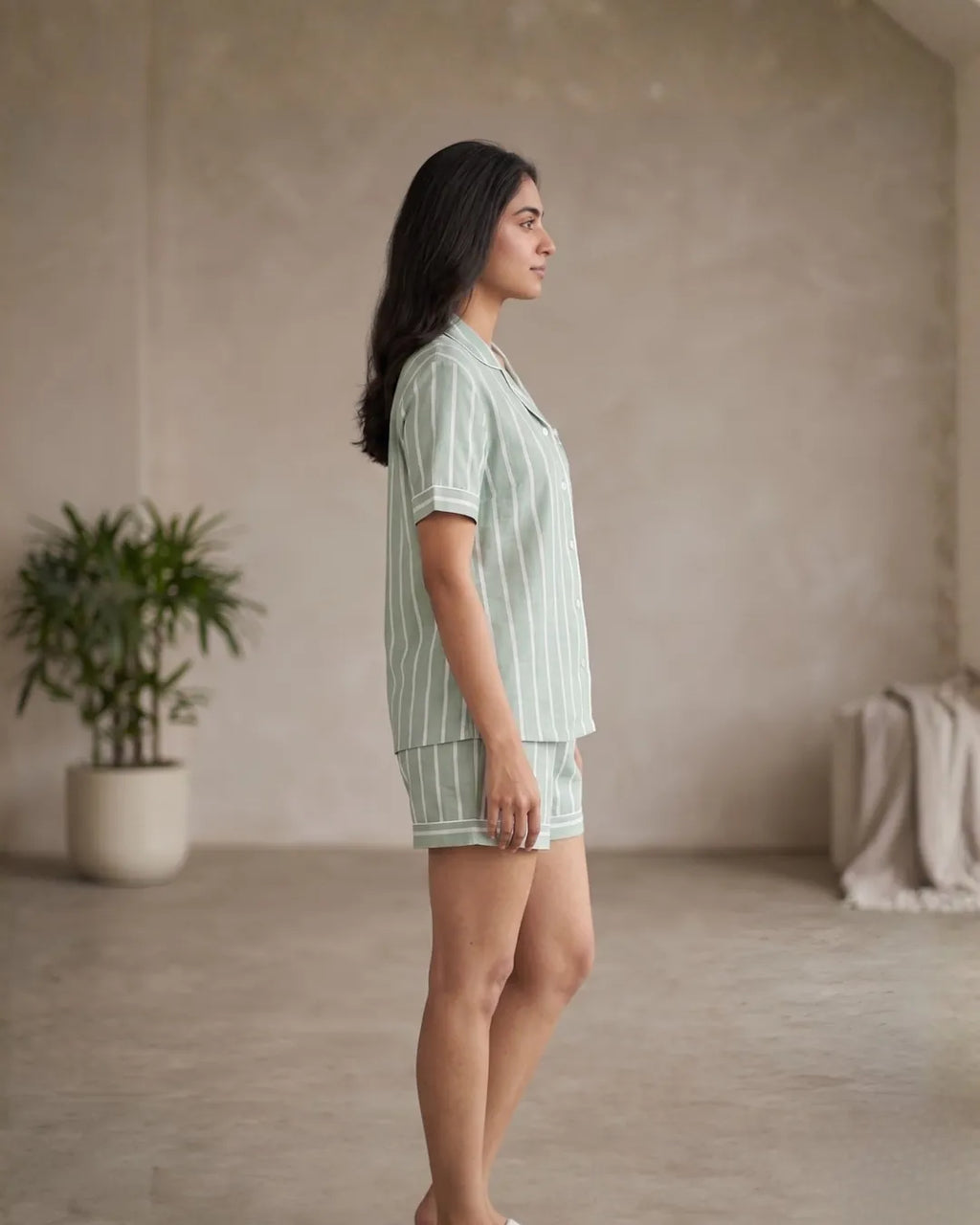Velure Meadow Stripes Shorts Set