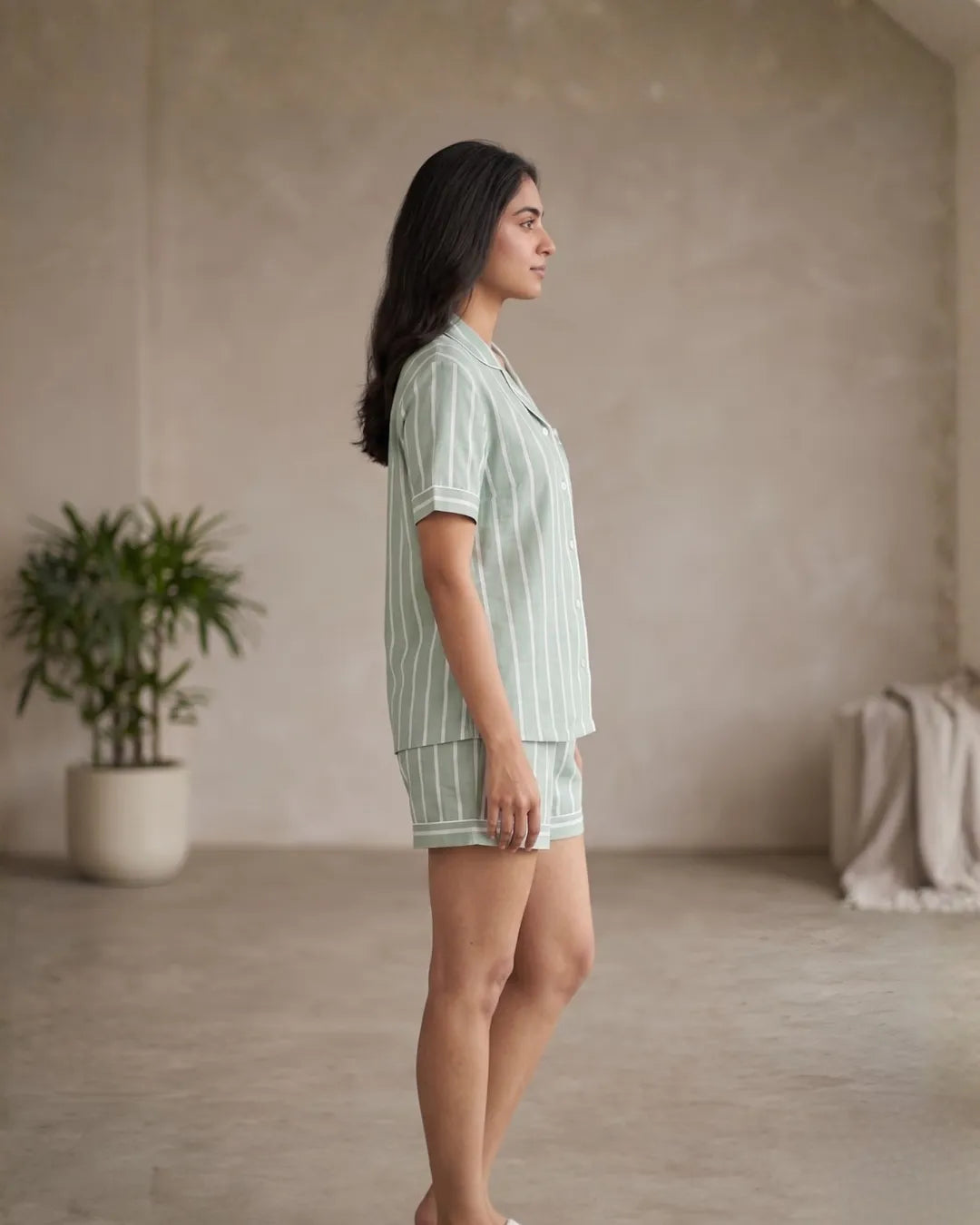 Velure Meadow Stripes Shorts Set