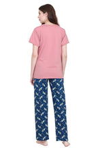 Velure Abstract All Over Floral Prints Pajama Set - Velure - - Floral Print, Full Length Pant, Half Sleeves, Hosiery Cotton, Round neck nightsuit