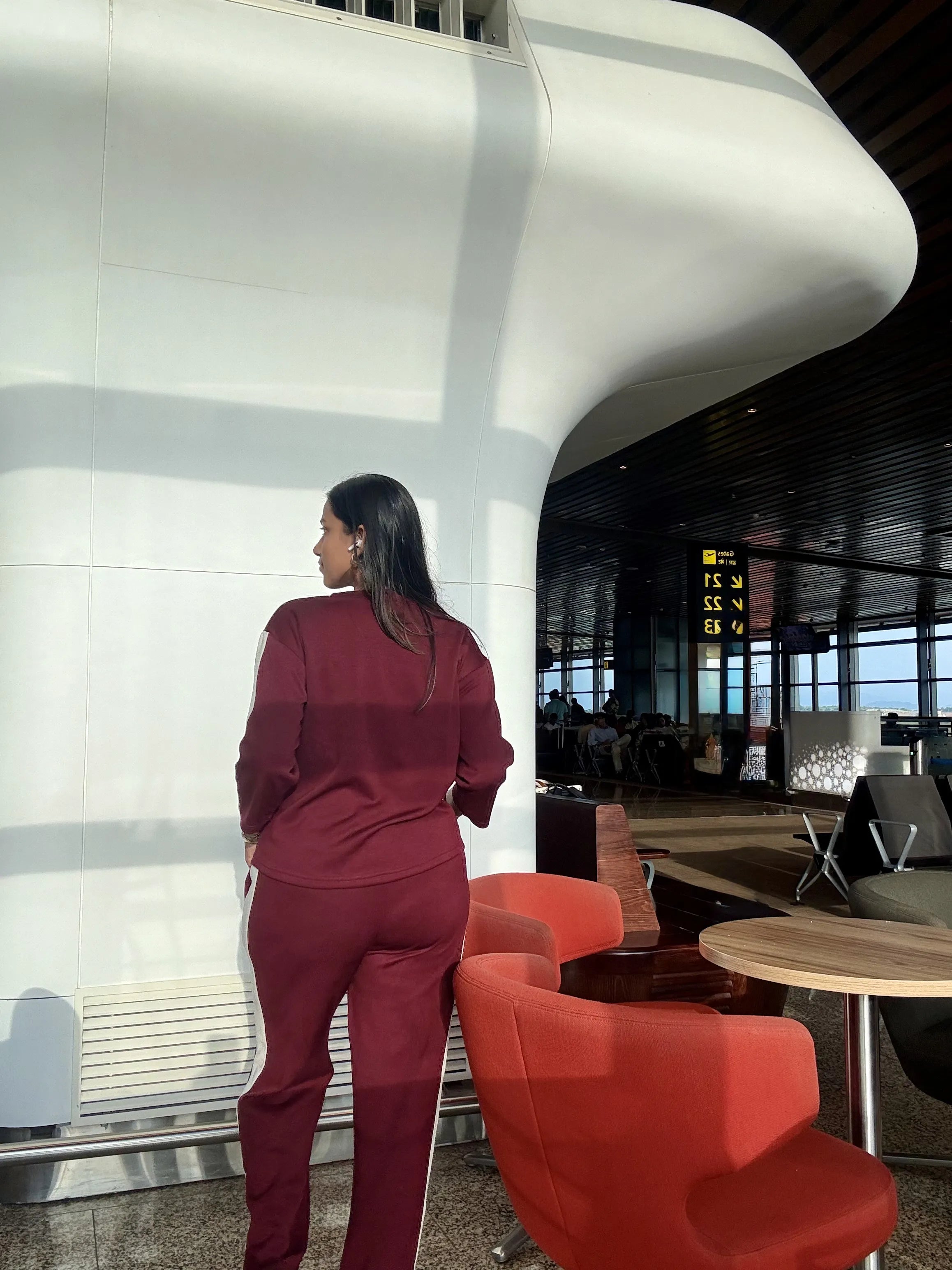 Velure Maroon Skyline Travel Set