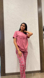 Velure Fashionable Printed Pajama Set - Velure - - Full Length Pant, Half Sleeves, Hosiery Cotton, Round neck nightsuit