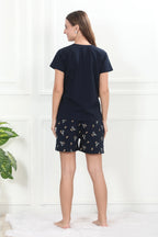 Velure Cute Tom & Jerry Shorts Set - Velure - - Cotton Lycra Fabric, Half Sleeves, Printed, Round neck