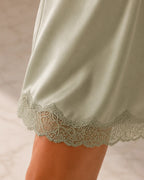 Velure Sage Whisper— Satin Lace Chemise