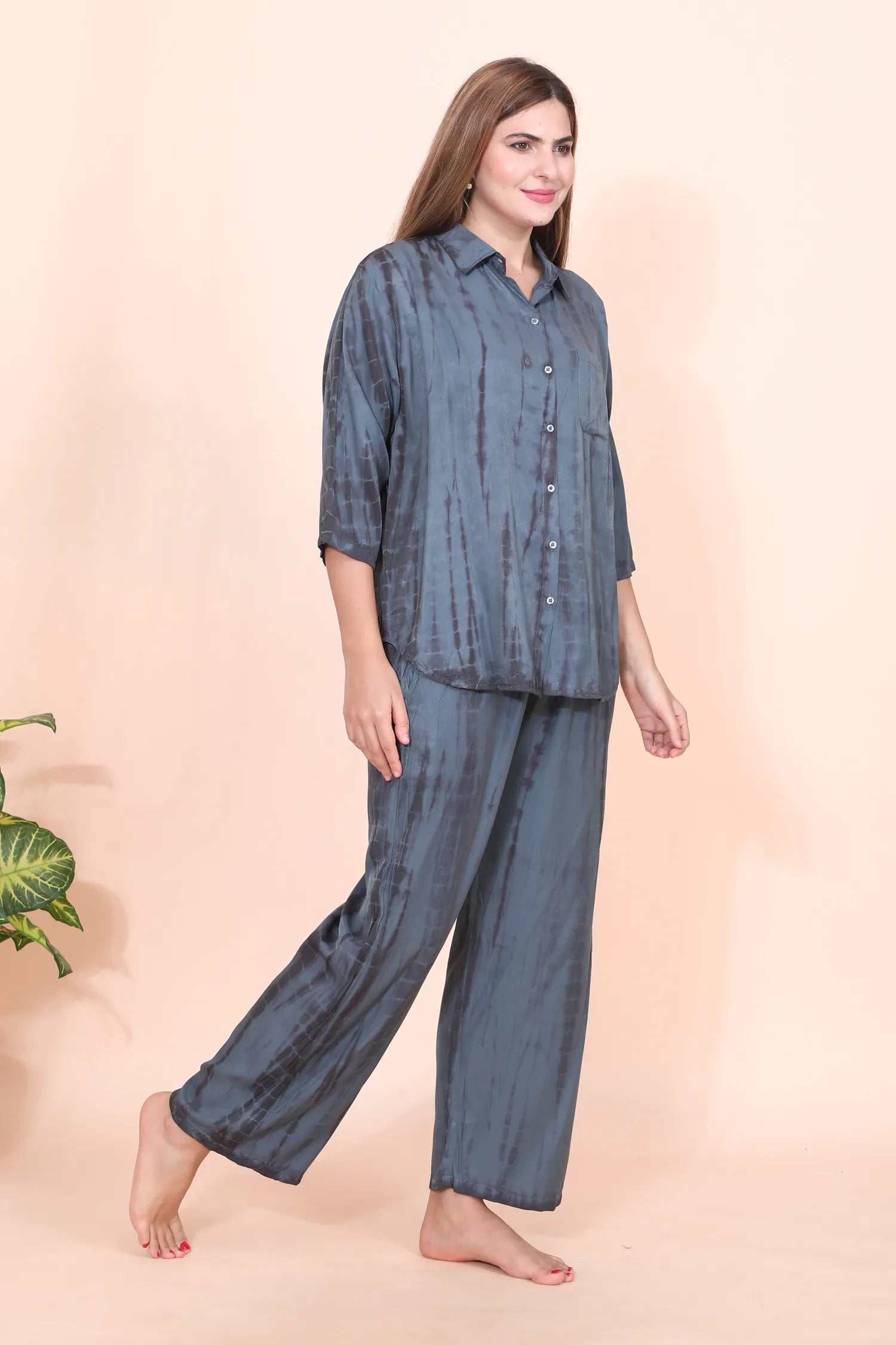 Velure Grey Classic Palazzo Co-ord Set