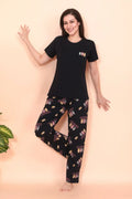 Velure Dreamy Labubu Pajama Set - Velure - - Cotton Lycra Fabric, Full Length Pant, Half Sleeves, Round neck nightsuit