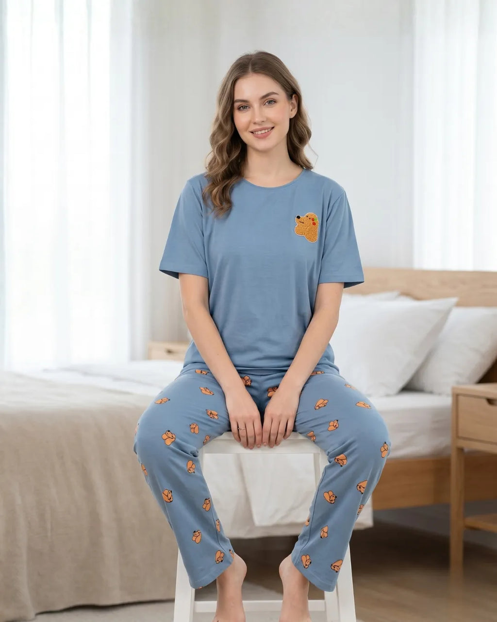 Velure Cherry Teddy Pajama Set