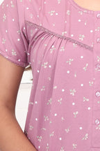 Velure Trendy Floral Print Hosiery Nighty