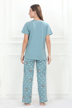 Velure Classic Panda Print Pajama Set
