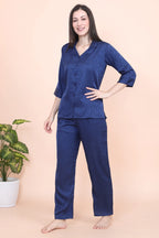Velure Dazzling Floral Print Satin Night Suit