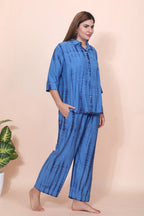 Velure Royal Blue Classic Palazzo Co-ord Set