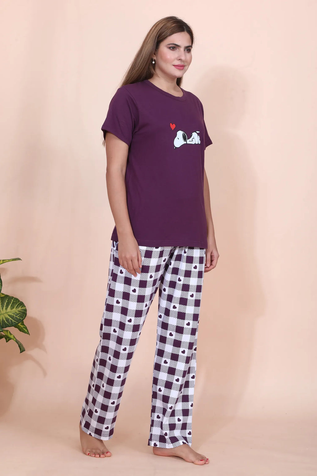 Velure Classic Snoppy Printed Pajama Set