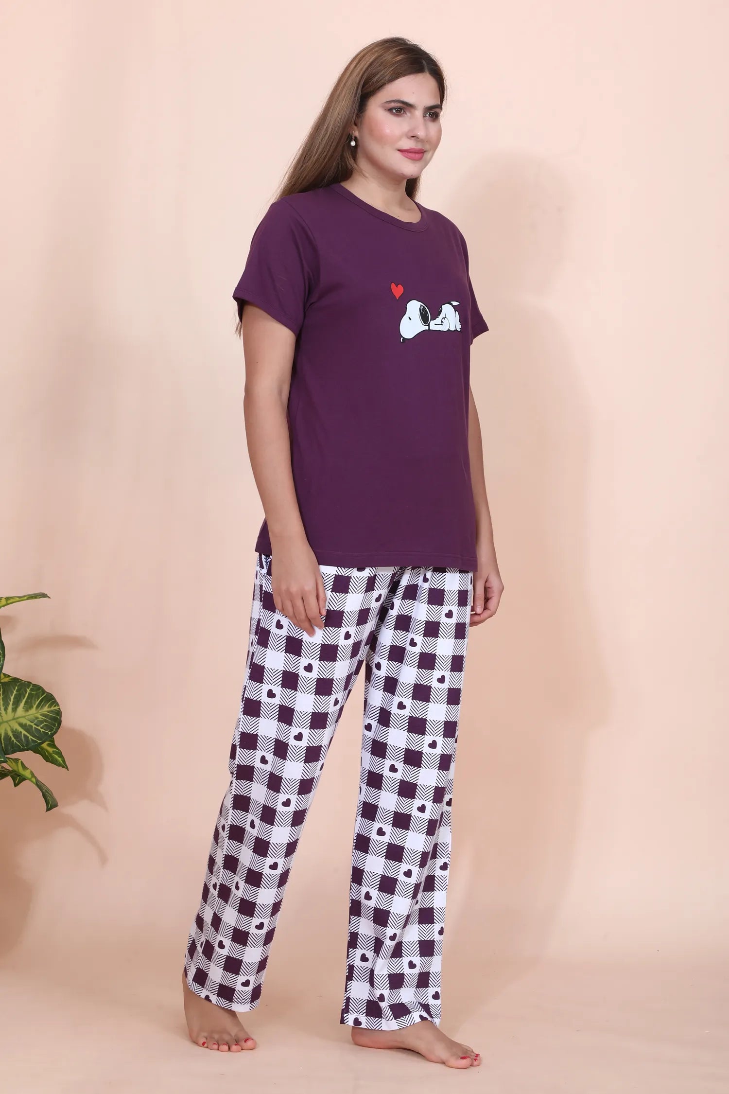 Velure Classic Snoppy Printed Pajama Set