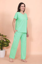 Velure Abstract Cute Floral Print Pajama Set