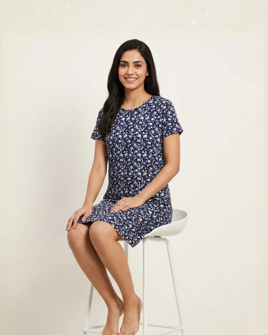 Velure Twilight Botanical Print Short Nighty