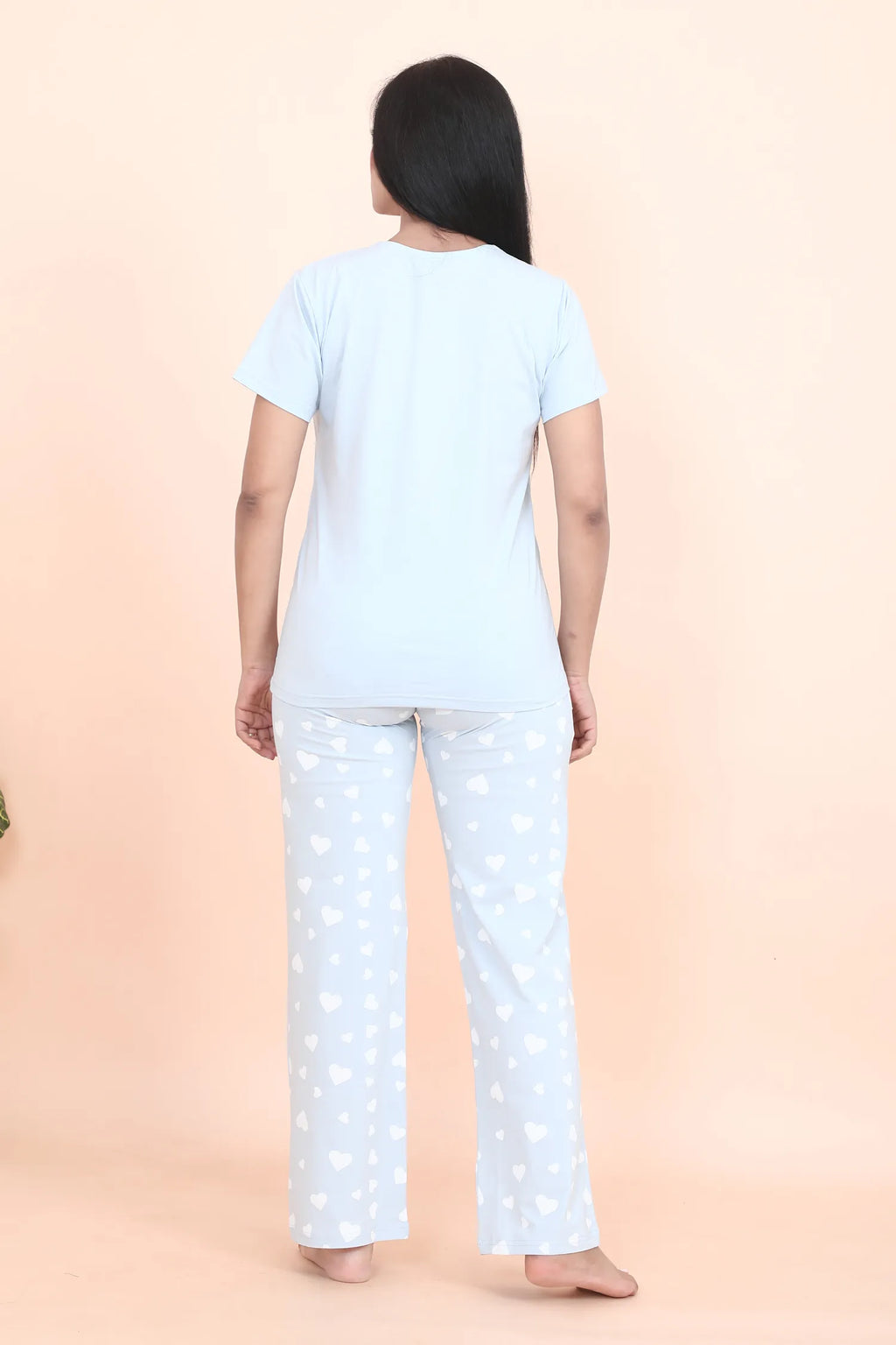 Velure Heart Print Pajama Set