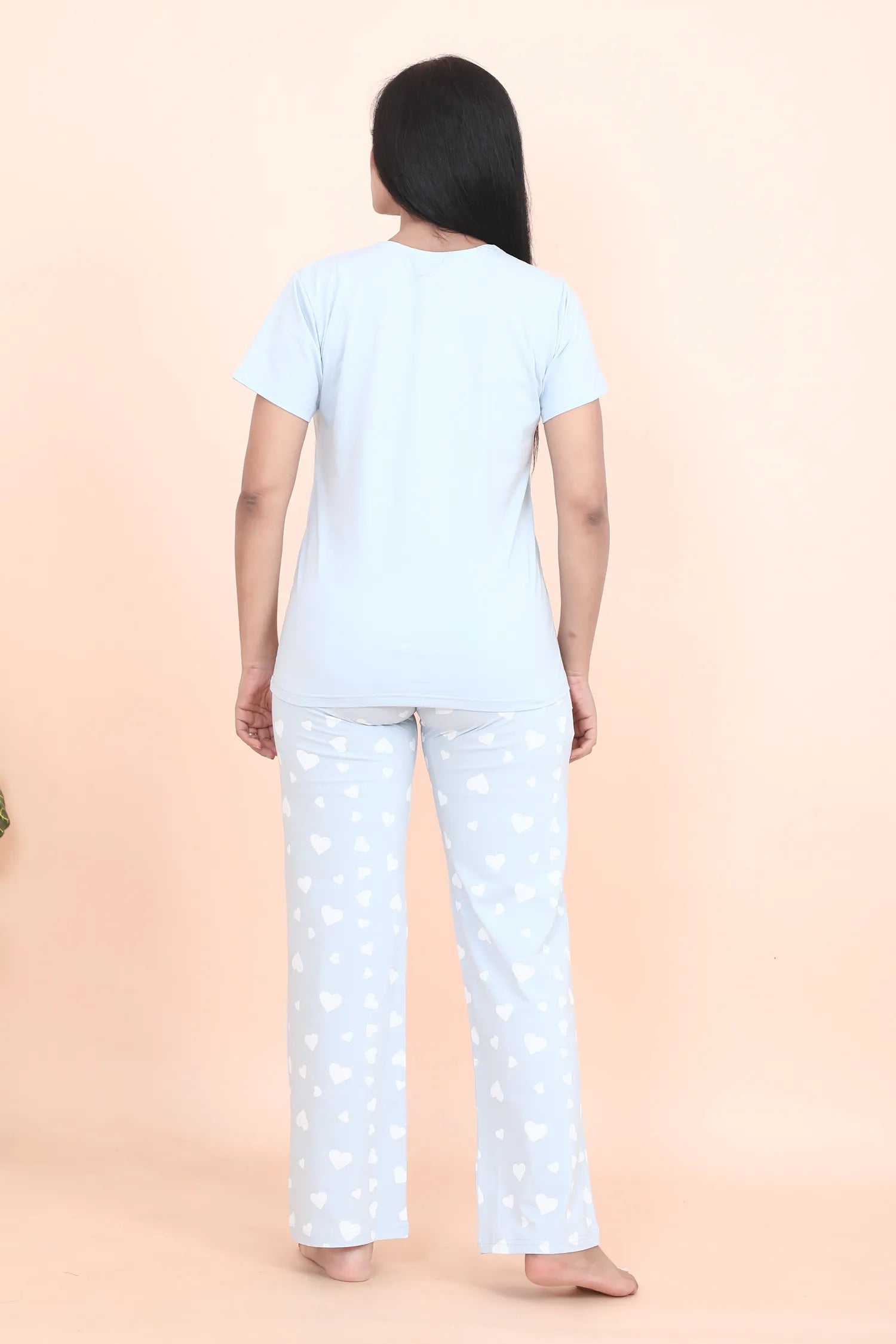 Velure Heart Print Pajama Set