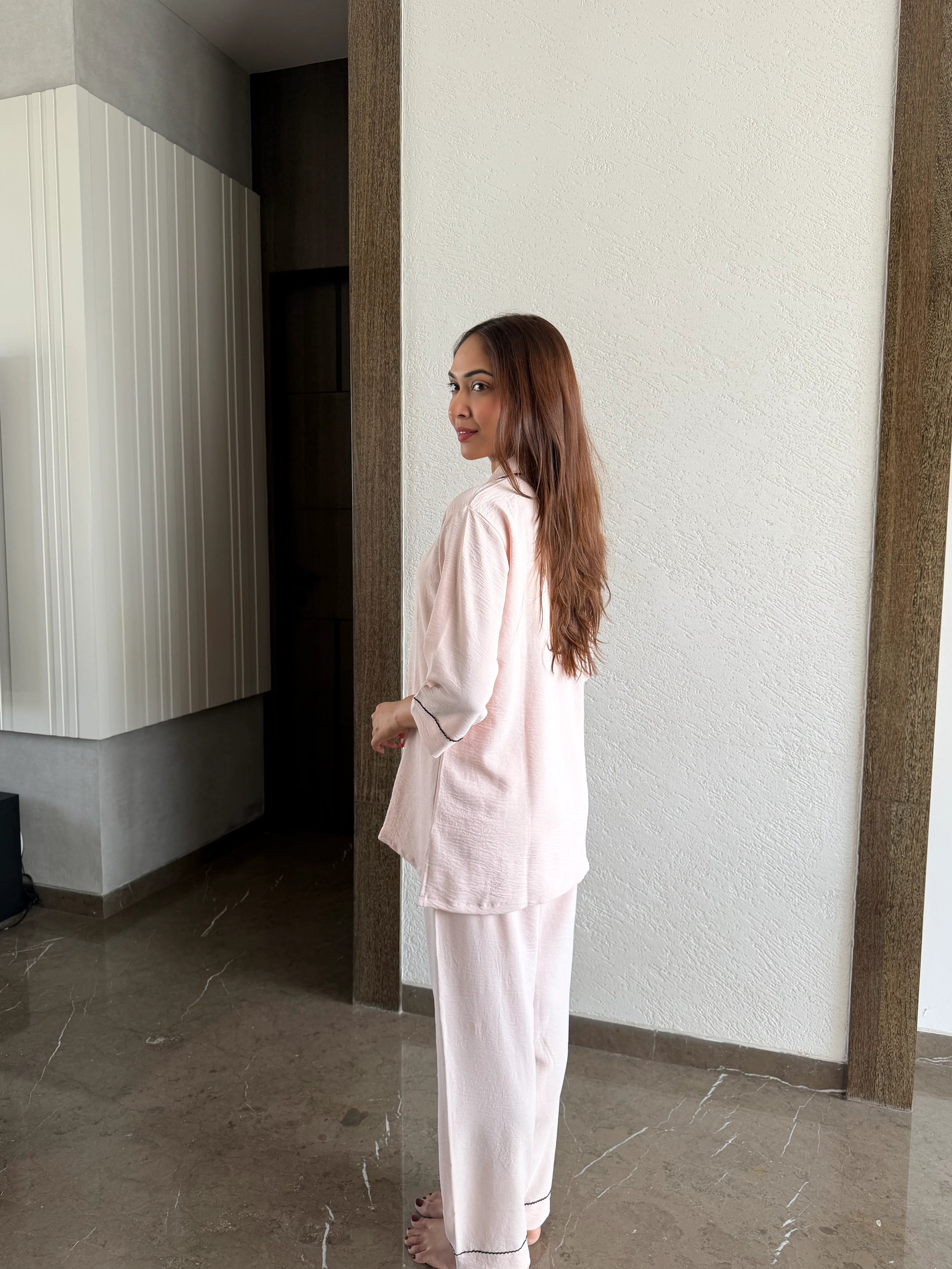 Velure Pink Cotton Breeze
 Night Suit