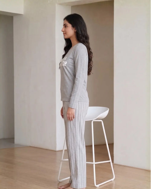 Velure Calm Comfort Full Sleeves Pajama Set