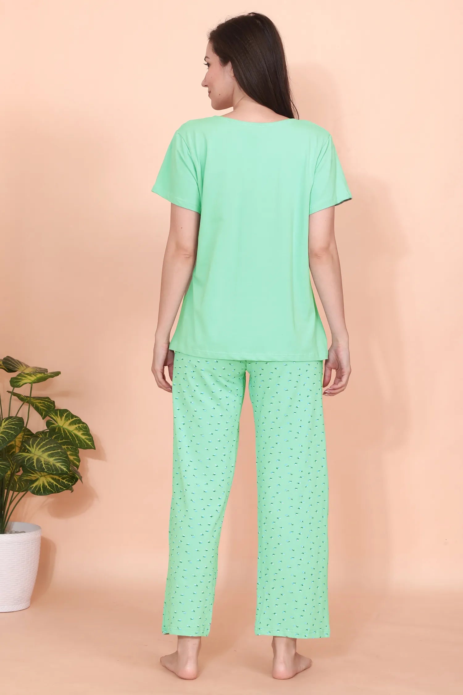 Velure Abstract Cute Floral Print Pajama Set