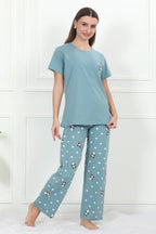 Velure Classic Panda Print Pajama Set