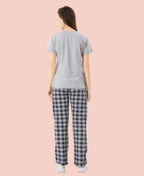 Velure Adorable Printed Pajama Set - Velure - - Cotton Lycra Fabric, Full Length Pant, Round neck