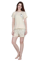 Velure Bunny Shorts Set - Velure - - Cartoon Print, Cotton Lycra Fabric, Half Sleeves, Round neck