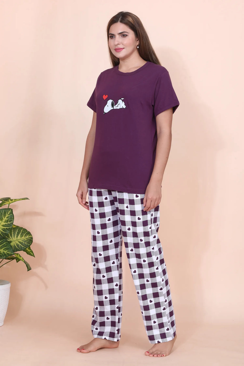 Velure Classic Snoppy Printed Pajama Set