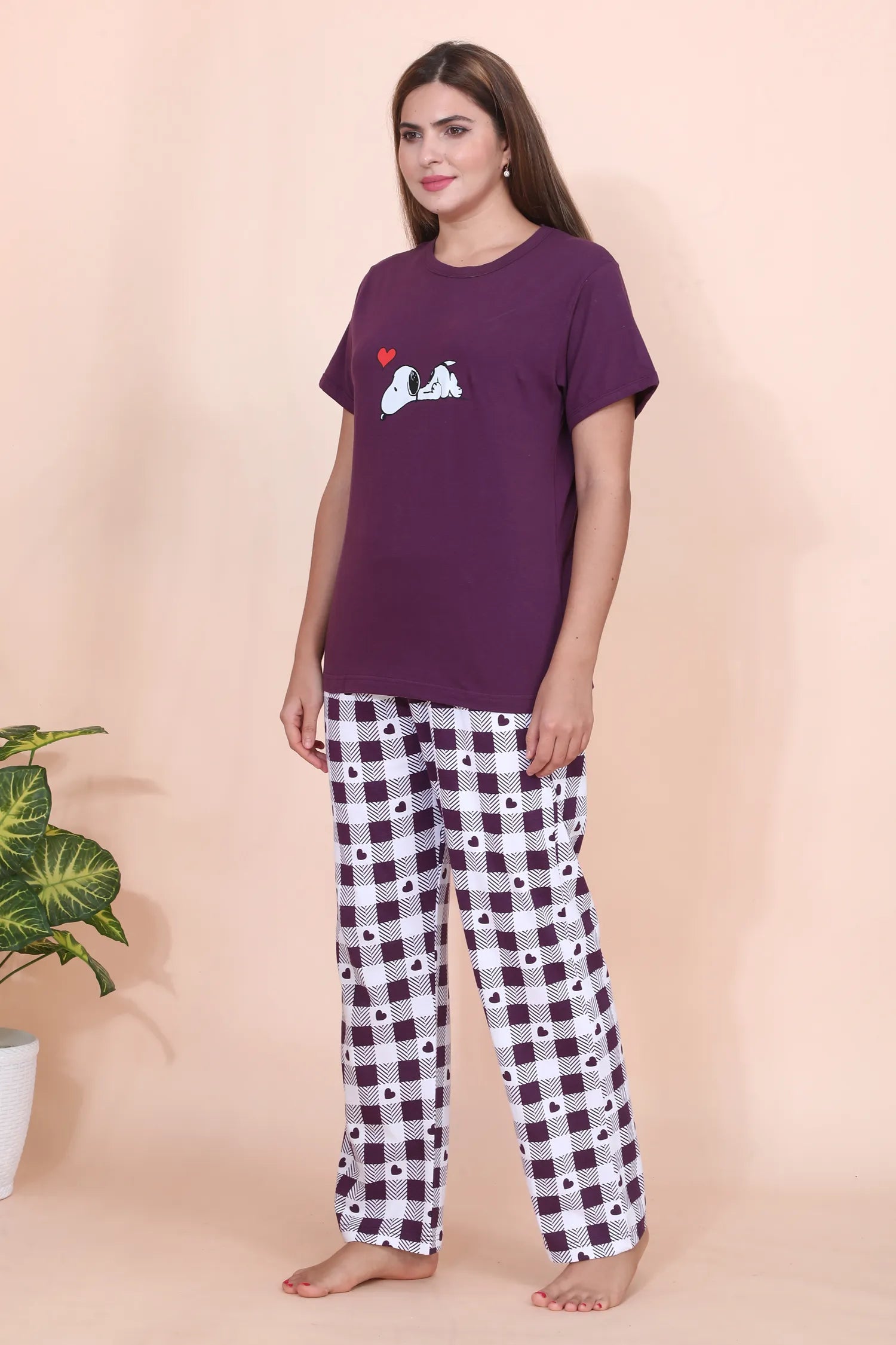 Velure Classic Snoppy Printed Pajama Set