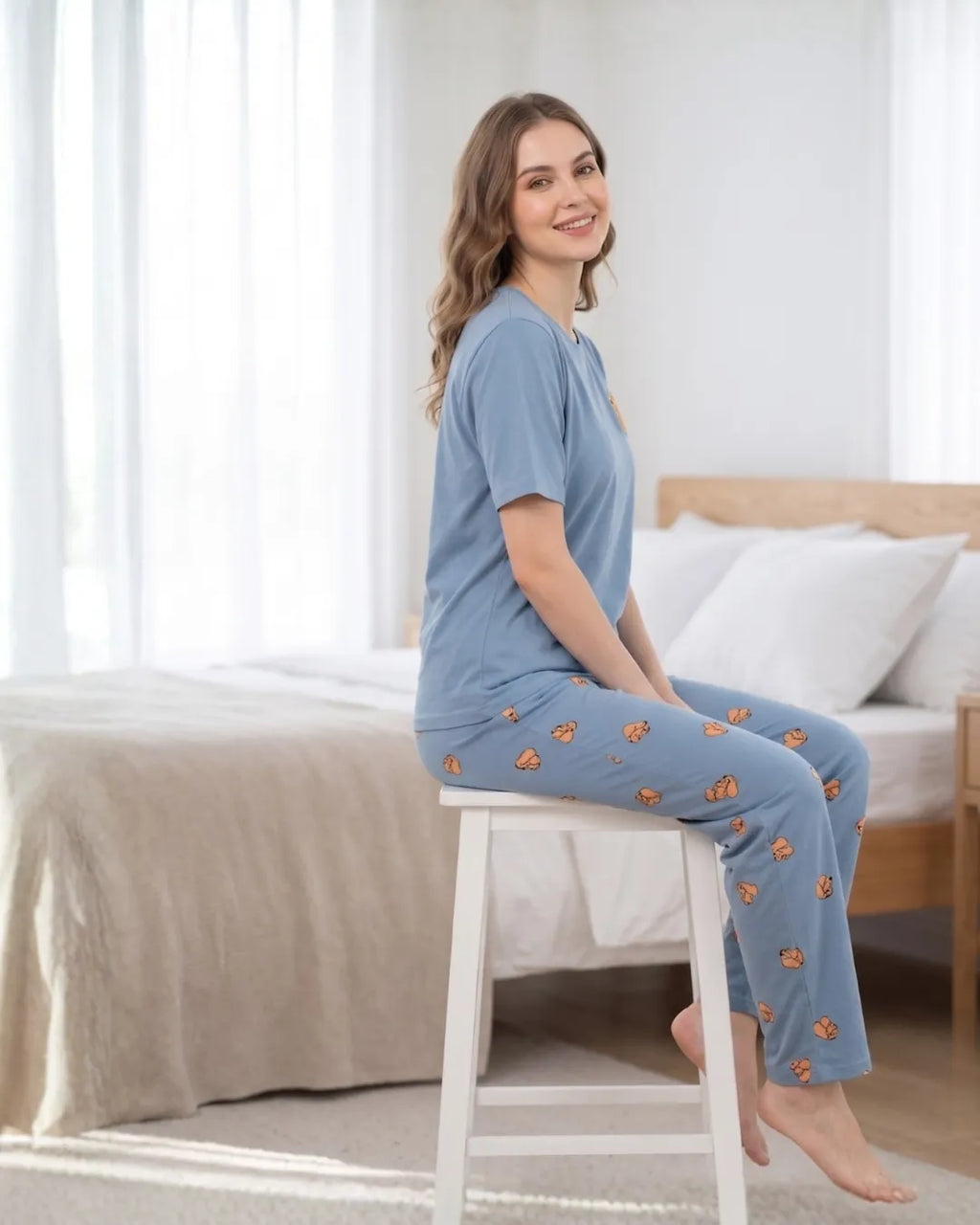 Velure Cherry Teddy Pajama Set
