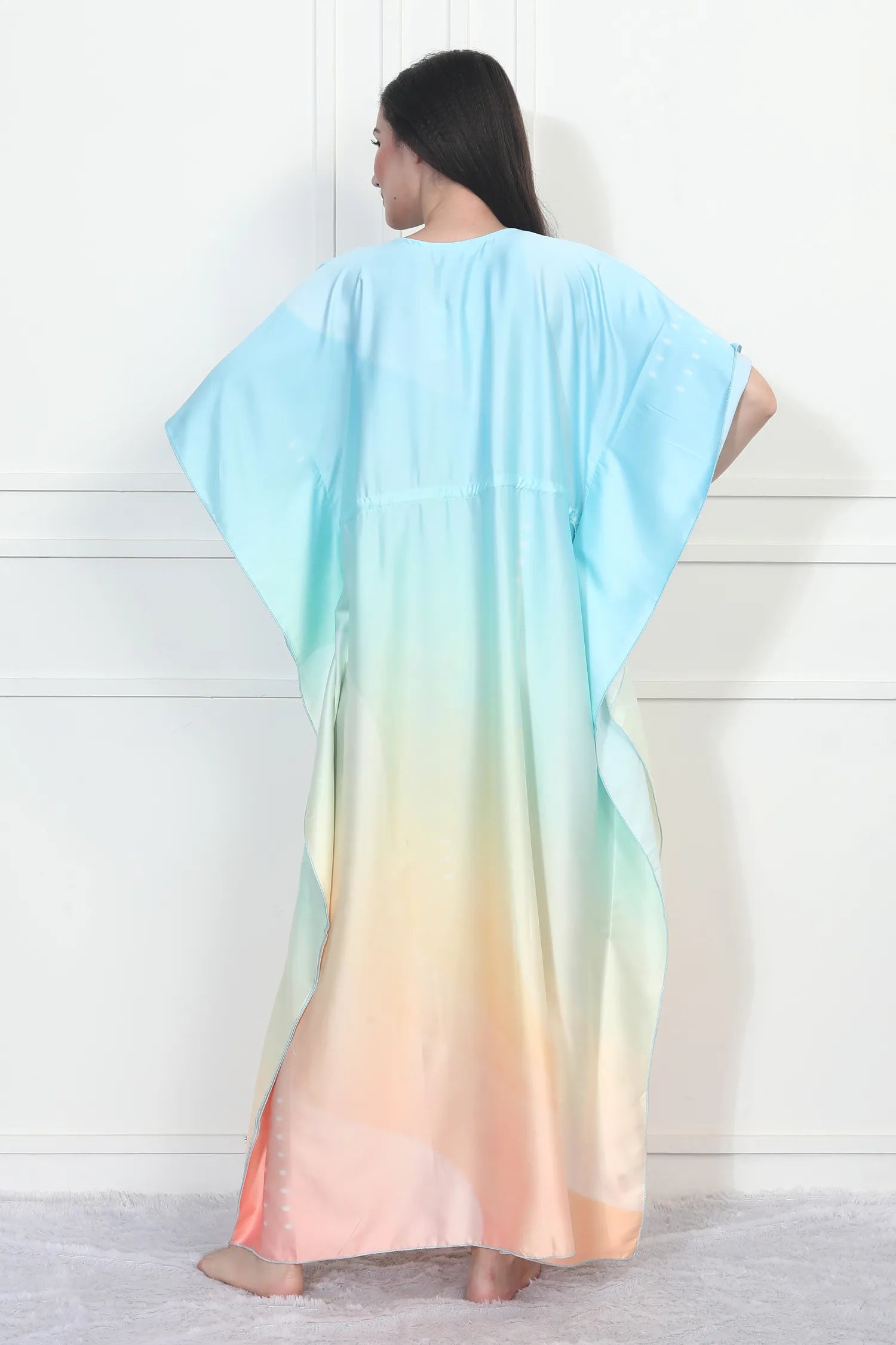 Velure Comfort Dreamwave Kaftan - Velure - - Center Drawstring, Full Length Nighty, Satin