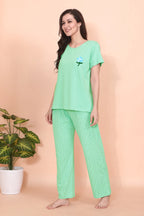 Velure Abstract Cute Floral Print Pajama Set