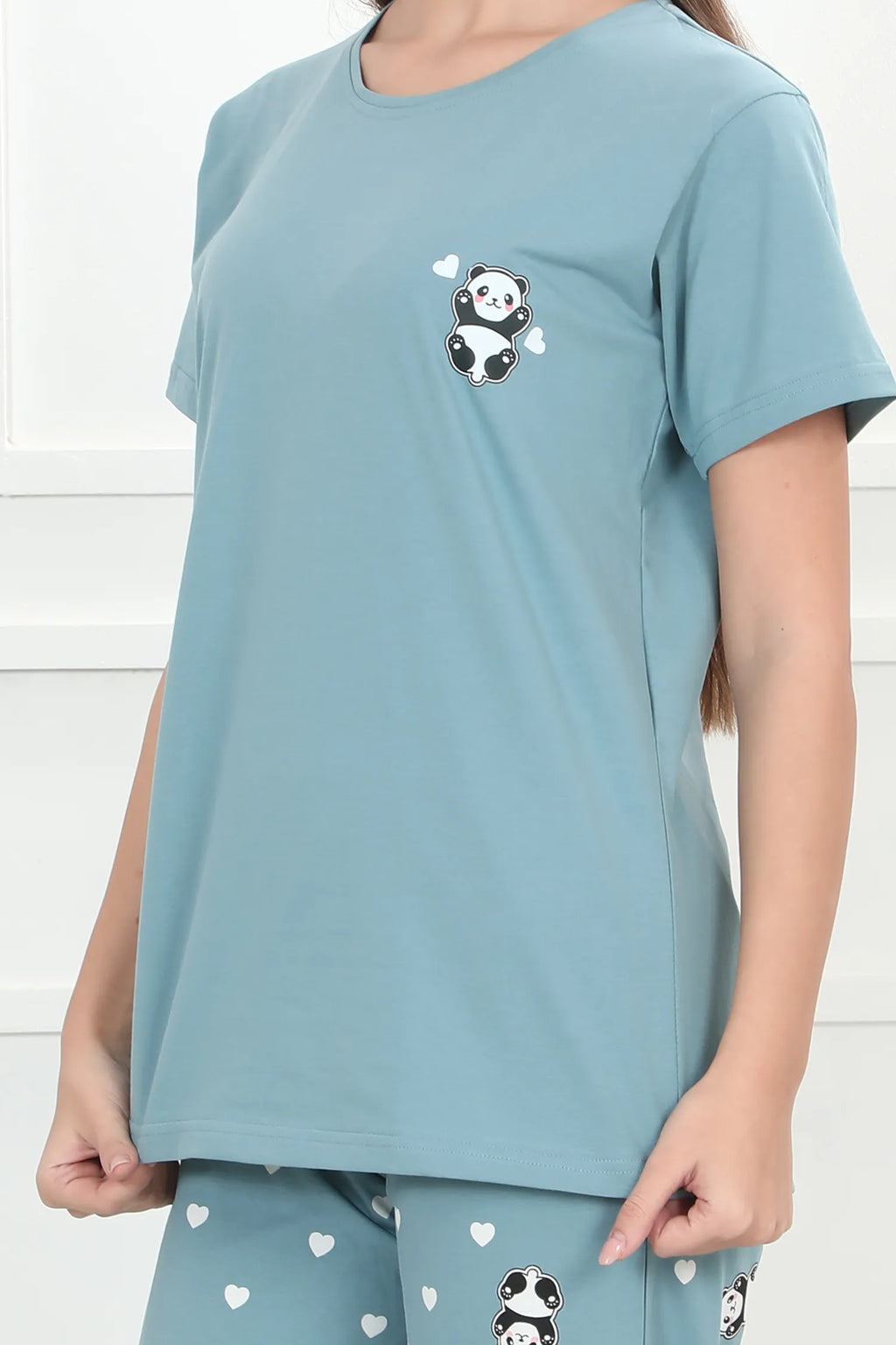 Velure Classic Panda Print Pajama Set