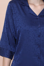 Velure Dazzling Floral Print Satin Night Suit